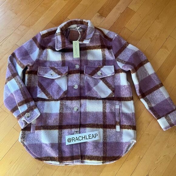 Blank NYC Plaid Shirt Jacket in Voyager size XS - Picture 4 of 7